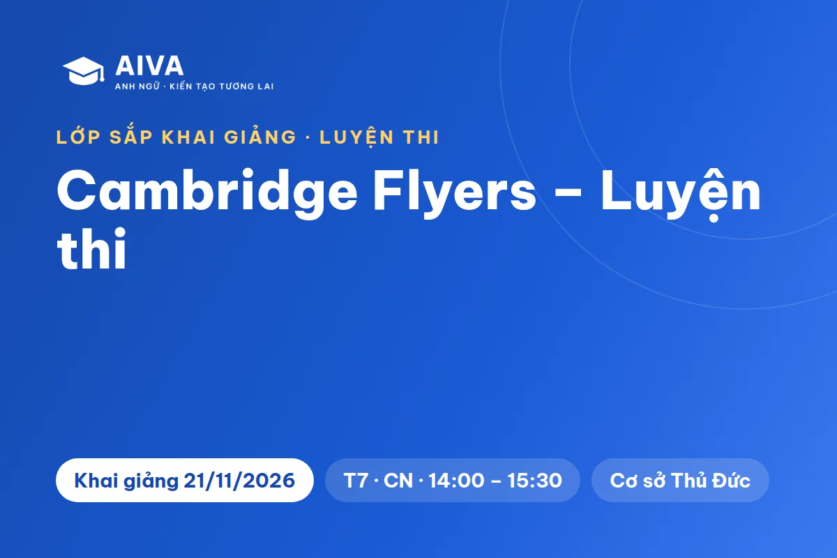 Cambridge Flyers – Luyện thi